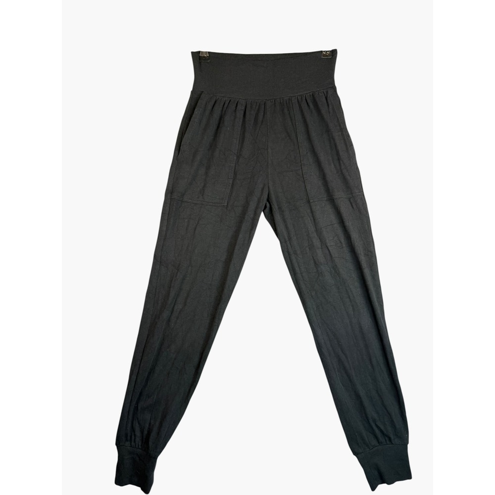 Madewell MWL Black High Waisted Jogger Pants Women Small Cotton Modal Lounge